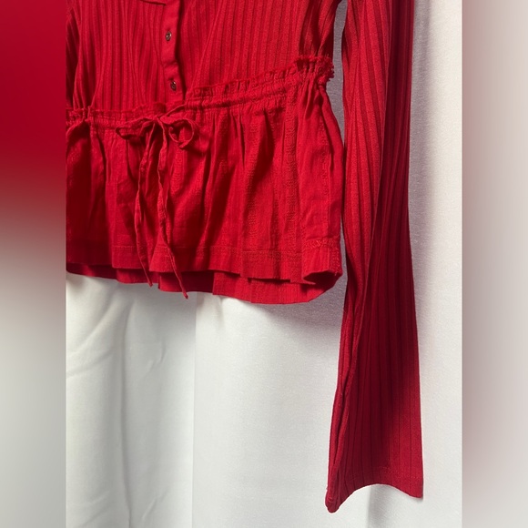 Pilcro Long-Sleeve Scoop-Neck Babydoll Top - Picture 7 of 11